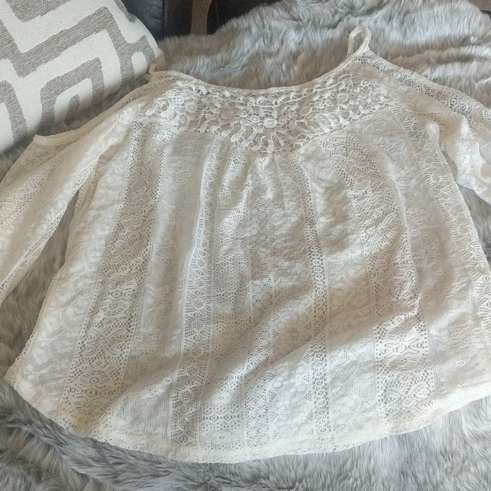 Lace Cold Shoulder Top